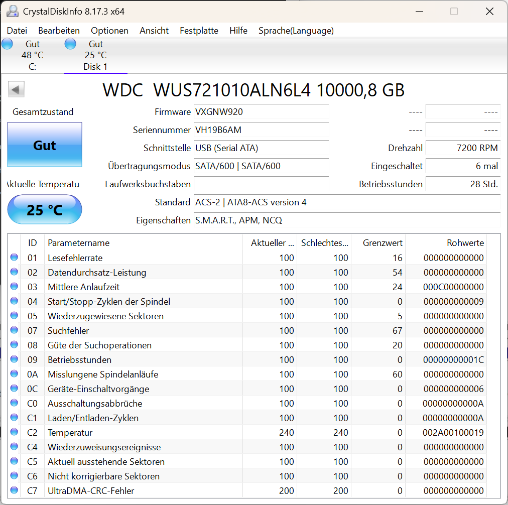 Western Digital Ultrastar DC HC330 10TB Festplatte SATA3 WUS721010ALN6L4 -6AM