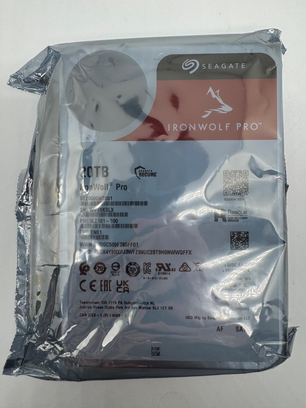 Seagate IronWolf Pro ST20000NT001 NAS HDD 20TB 3,5 Zoll SATA3 CMR 20 TB