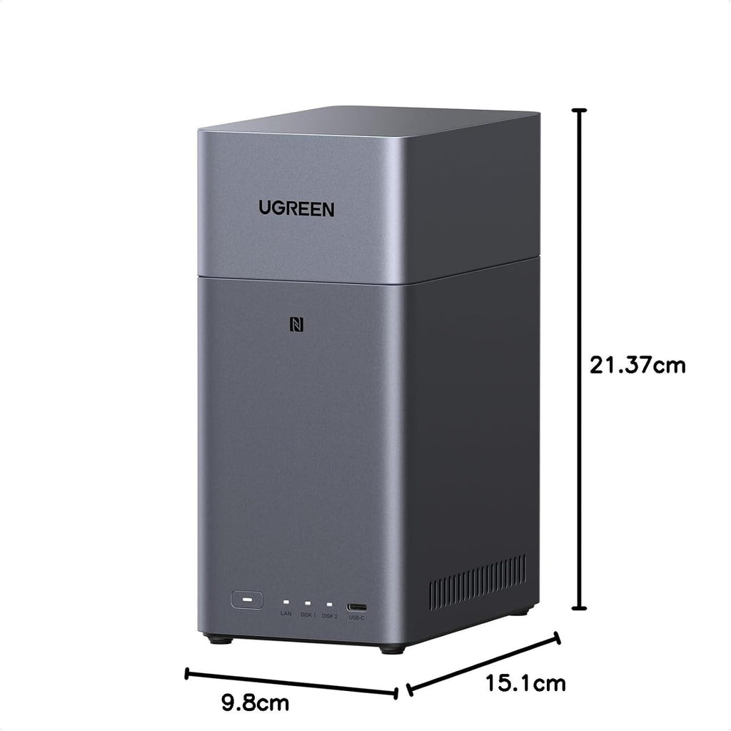 Ugreen NASync DH2300 inkl. 8TB (2x 4TB Toshiba Festplatte) Desktop NAS