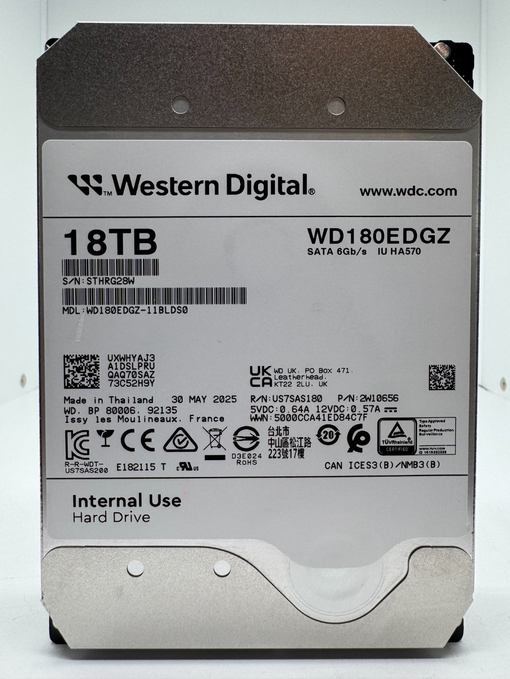 Western Digital WD180EDGZ interne Festplatte 18TB 7200upm SATA3 HDD 3,5" -28W