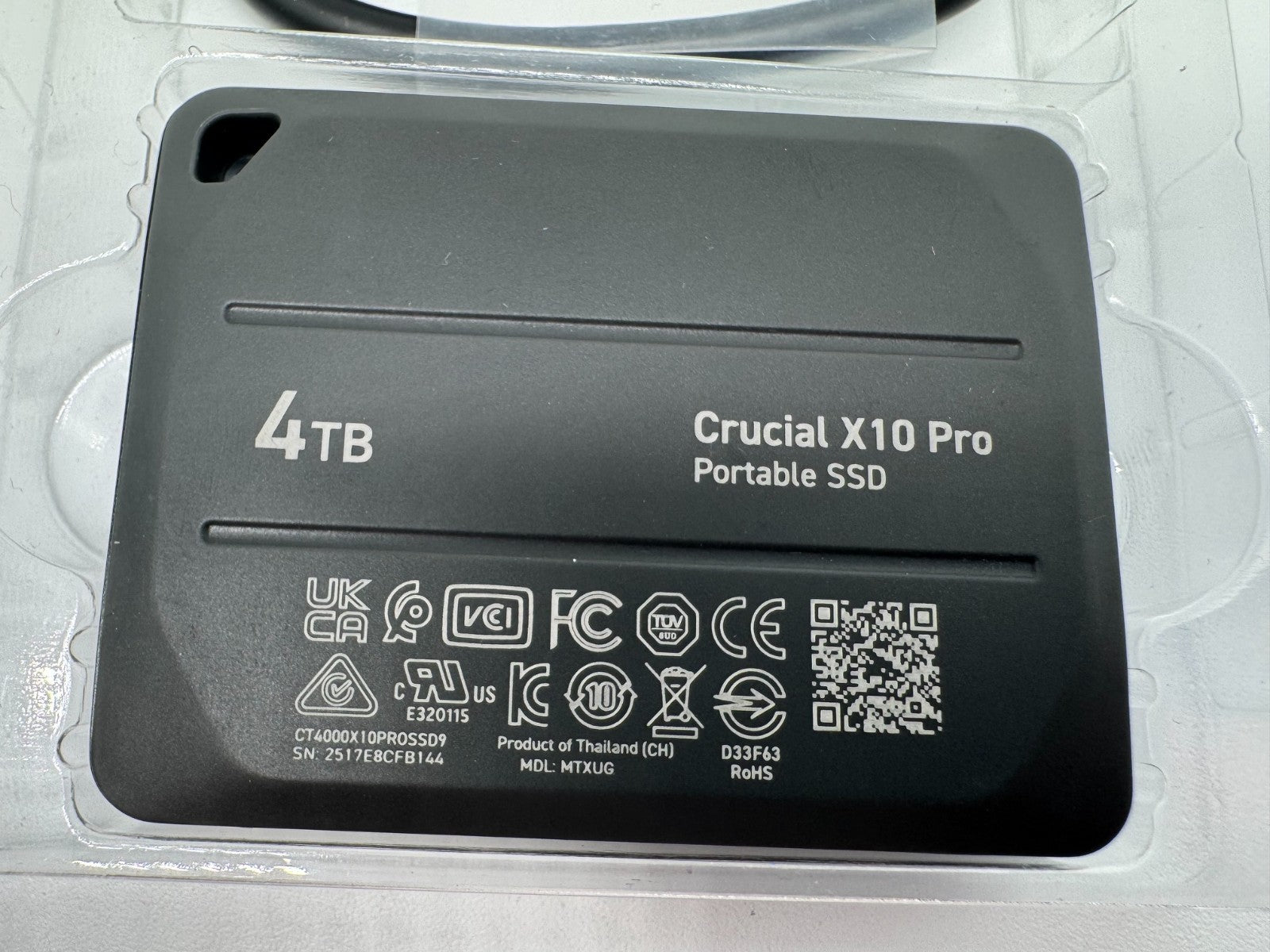 Crucial Portable SSD X10 Pro 4TB USB-C Tragbare externe SSD (CT4000X10PROSSD9)