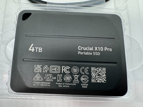 Crucial Portable SSD X10 Pro 4TB USB-C Tragbare externe SSD (CT4000X10PROSSD9)