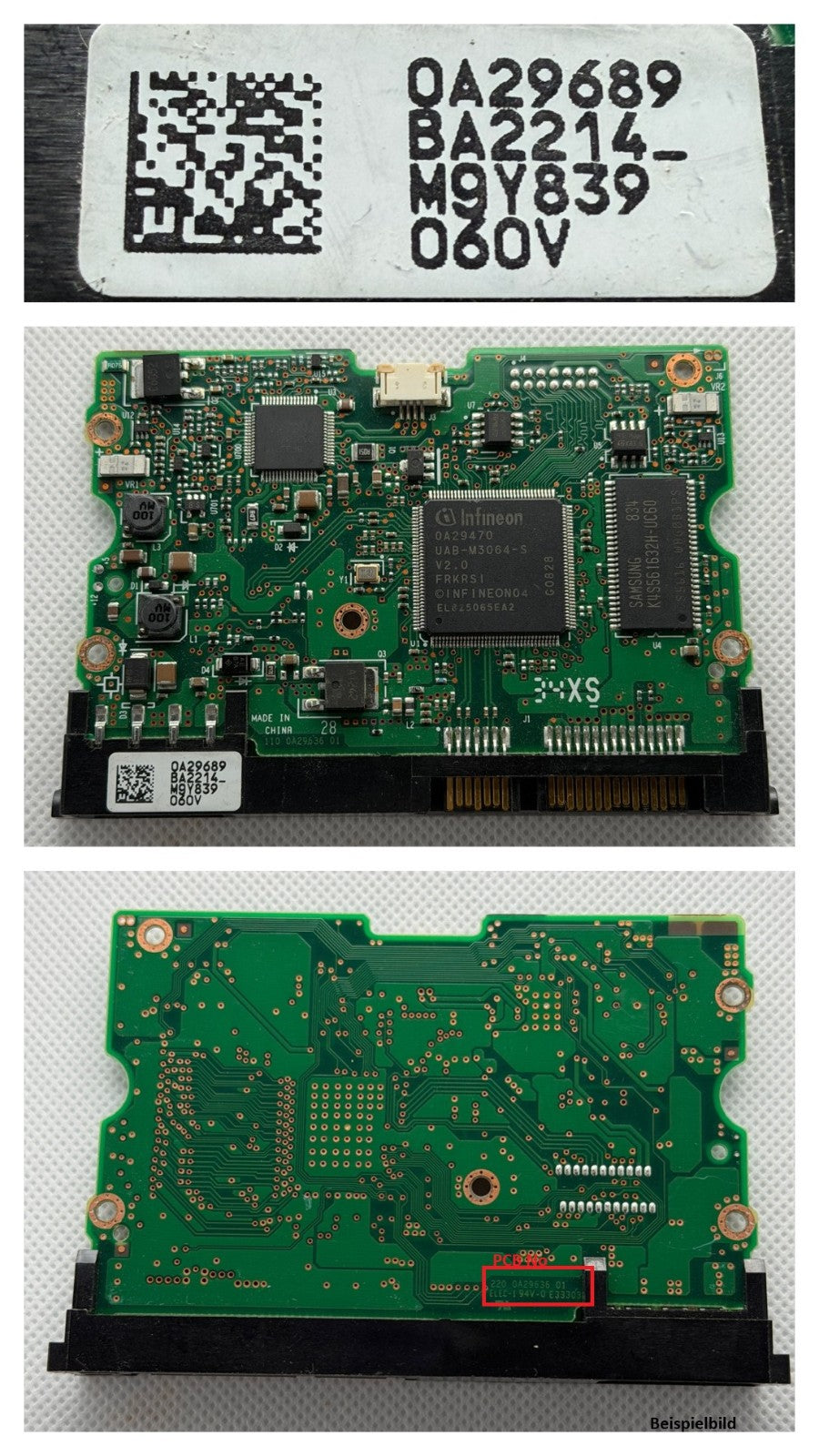 HITACHI HGST PCB Logic Board  220 0A29636 01 - Circuit Board - 0A29689 BA2214_