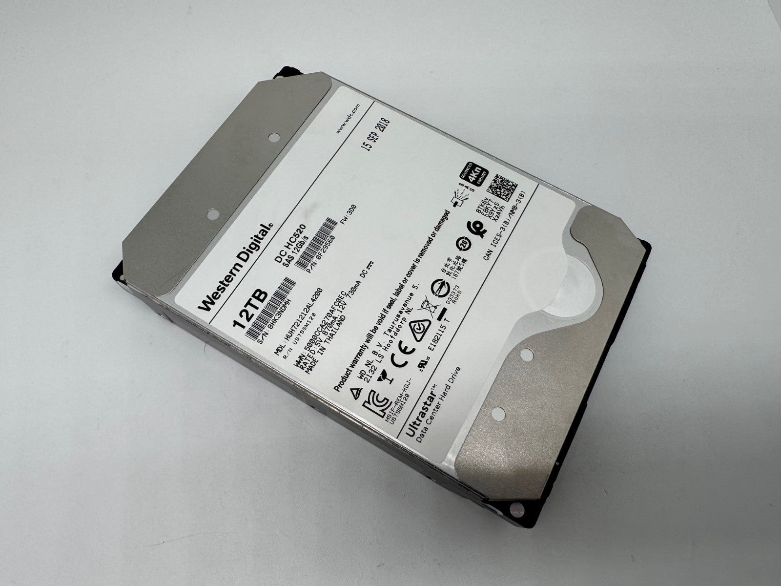 Western Digital Ultrastar DC HC520 12TB 3.5" 7.2K 12G SAS HDD HUH721212AL4200
