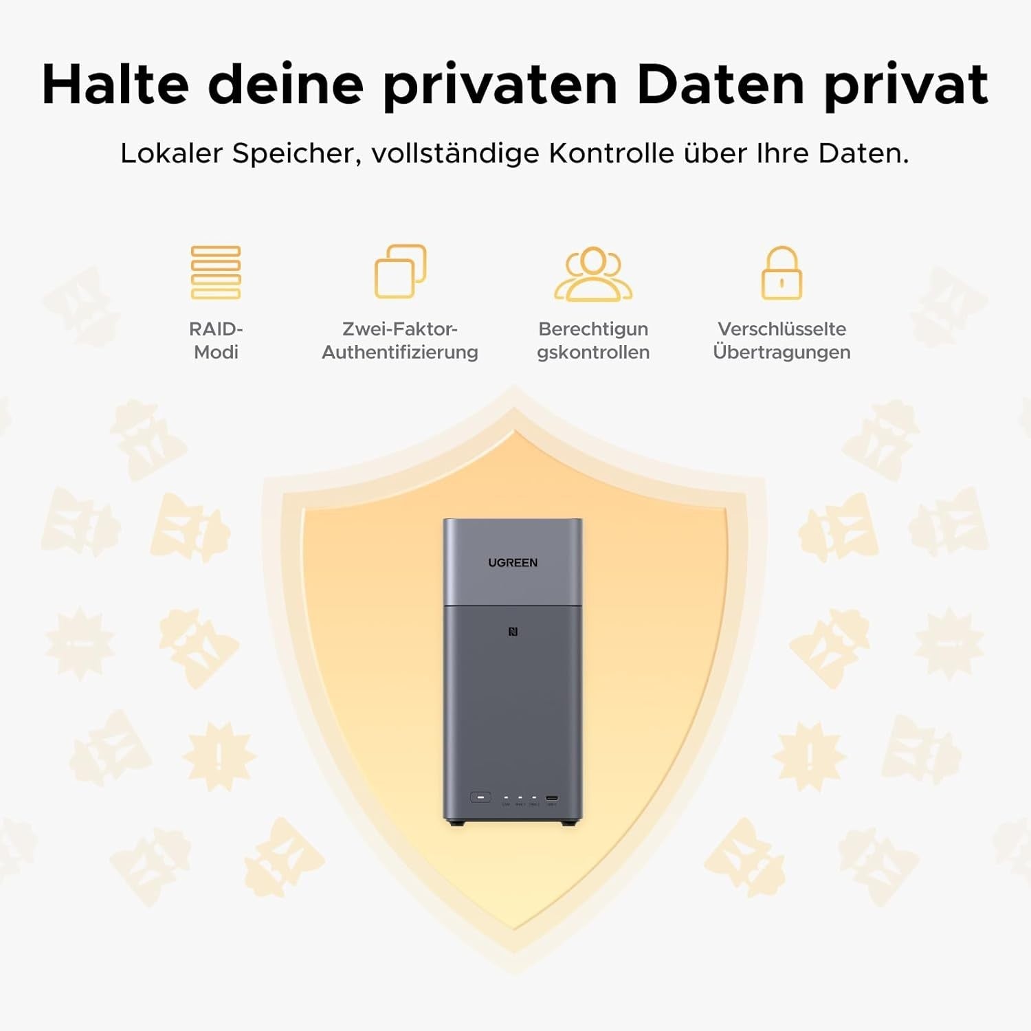 Ugreen NASync DH2300 inkl. 8TB (2x 4TB Toshiba Festplatte) Desktop NAS