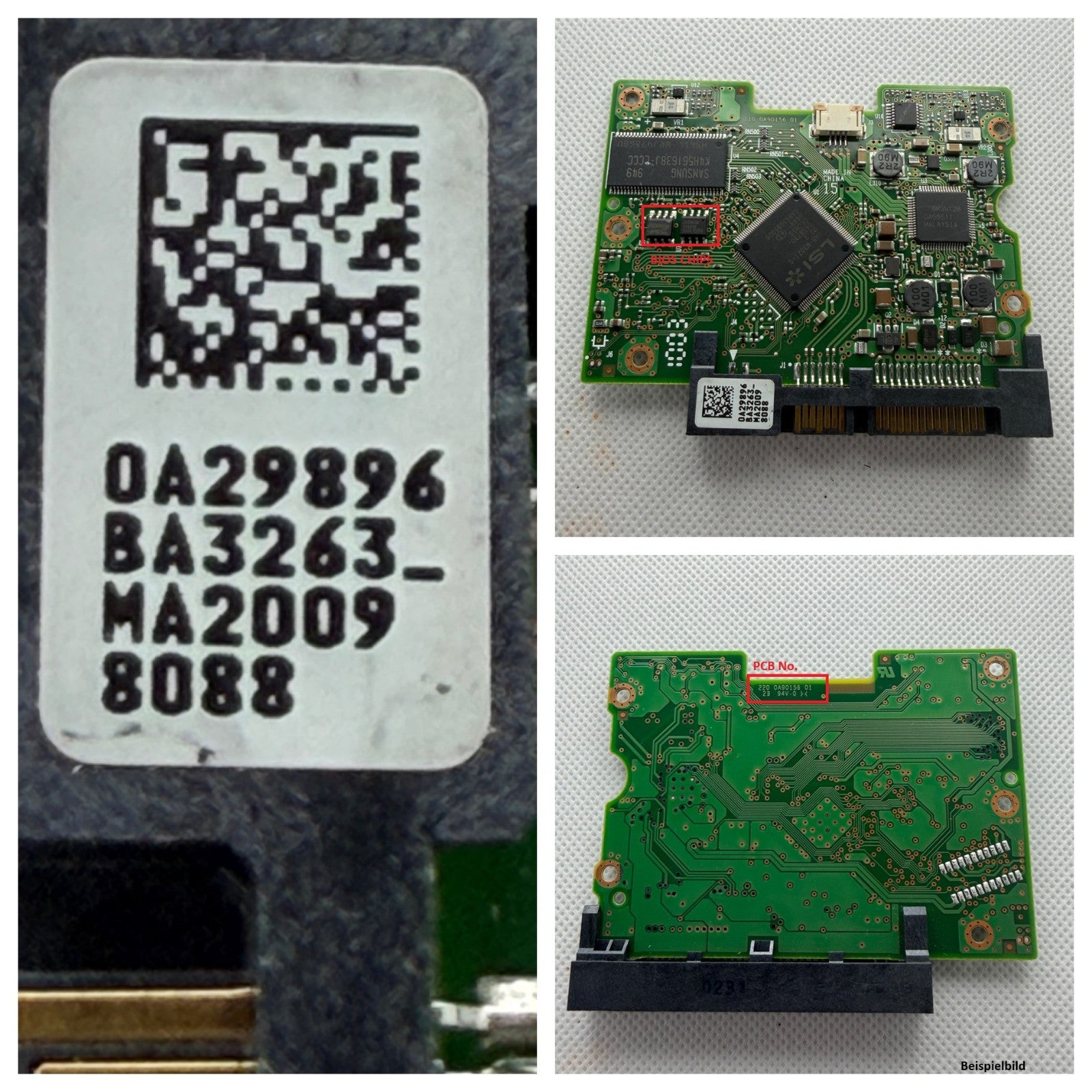 HITACHI HGST PCB Logic Board  220-0A90156 01 - Circuit Board - 0A29896 BA3263_