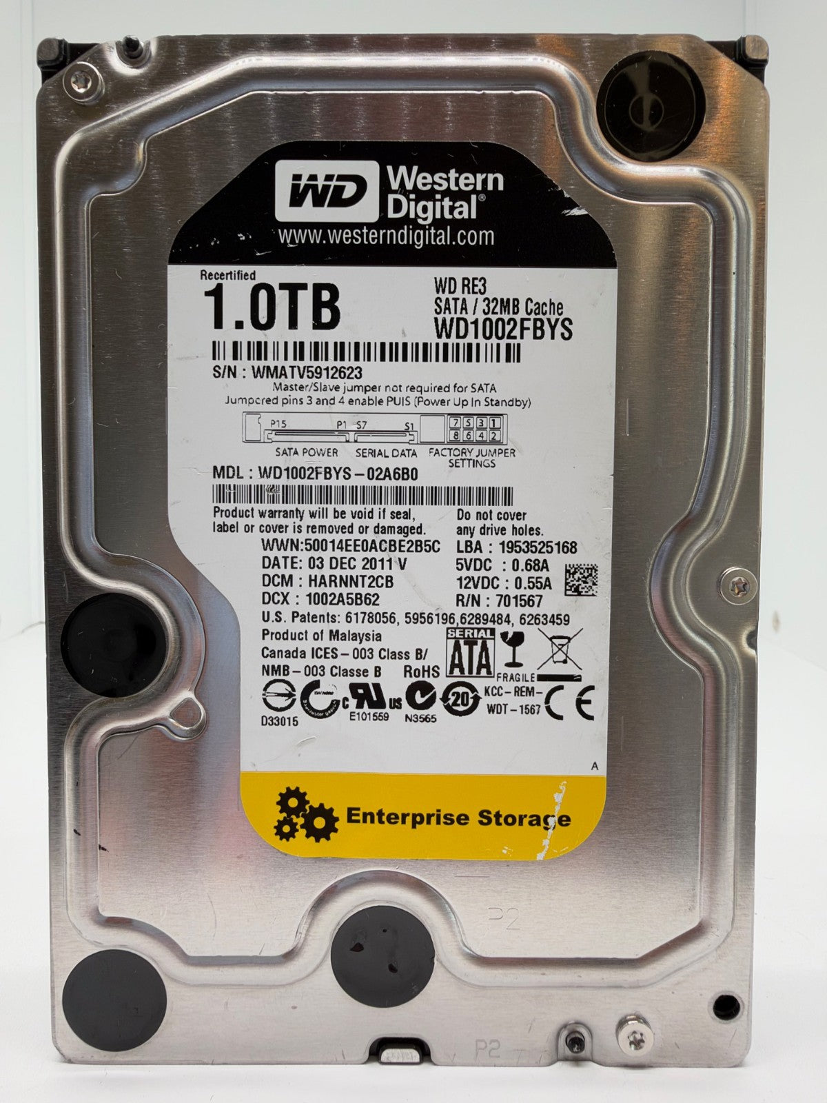 Western Digital WD1003FBYS WD Black 1TB Festplatte HDD 7200 RPM SATA - 1 TB -623