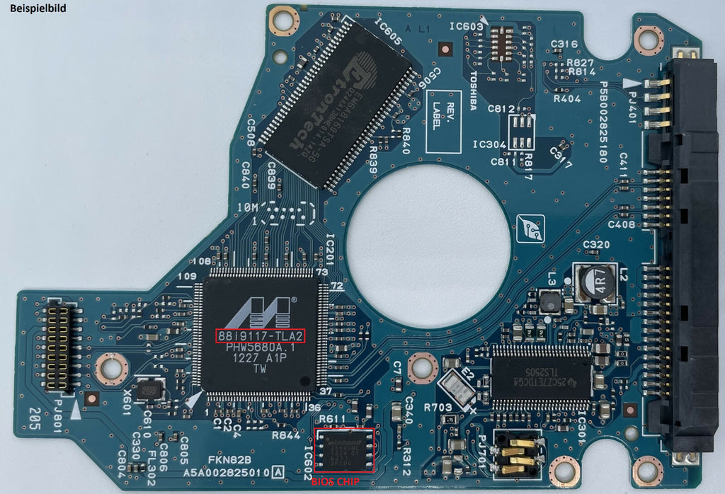 Toshiba PCB Logic Board G002825A - Circuit Board - 88i9117-TLA2