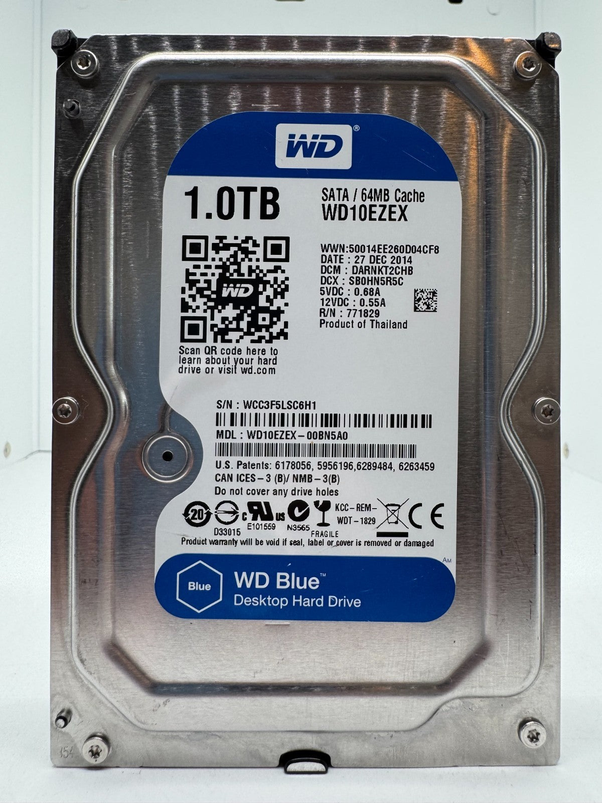 Western Digital WD10EZEX - WD Blue 1TB Festplatte 7200RPM SATA 3 -1 TB -6H1