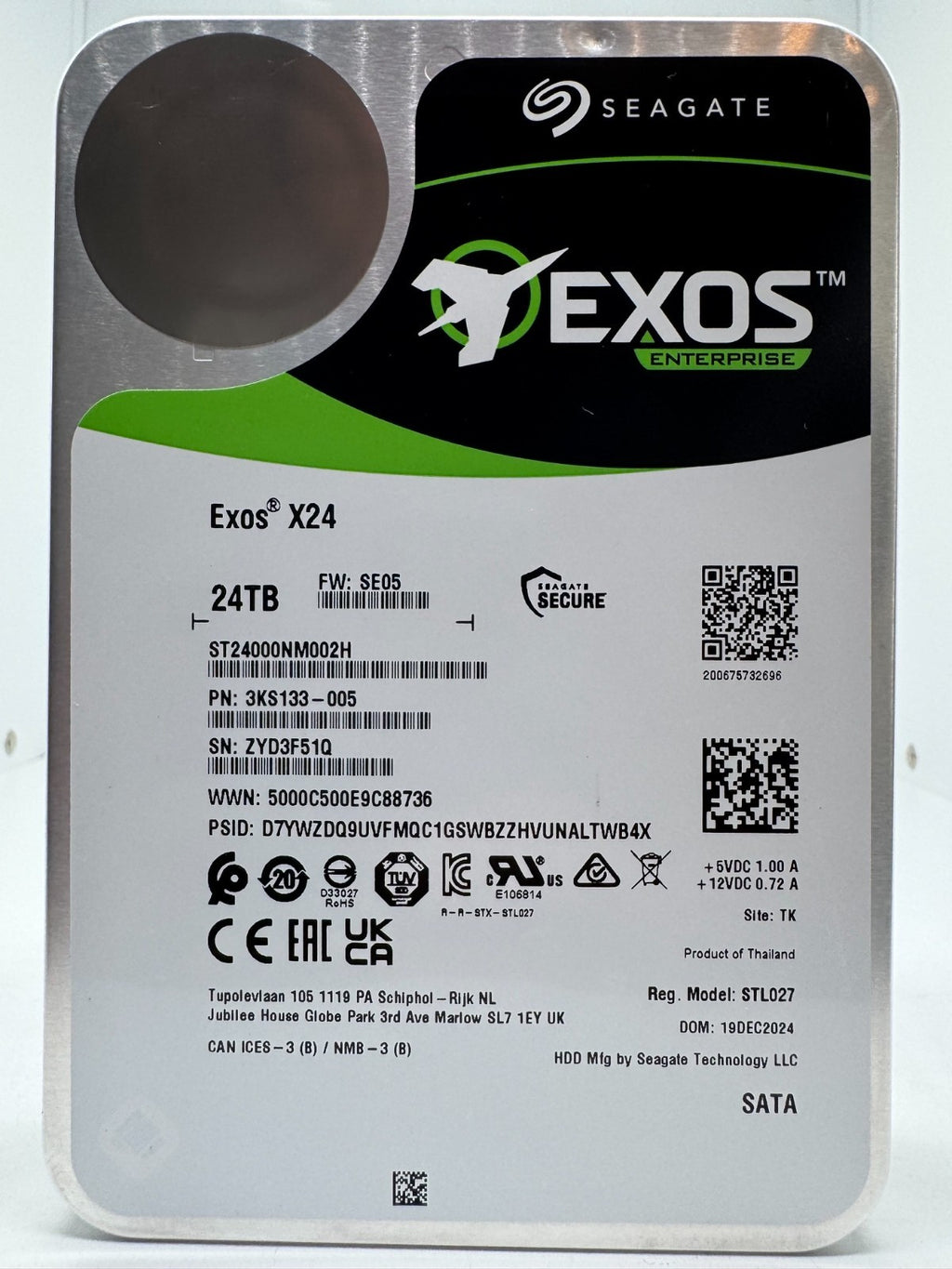 Seagate Exos X24 24TB interne Festplatte ST24000NM002H 3,5 Zoll SATA3 24 TB -05