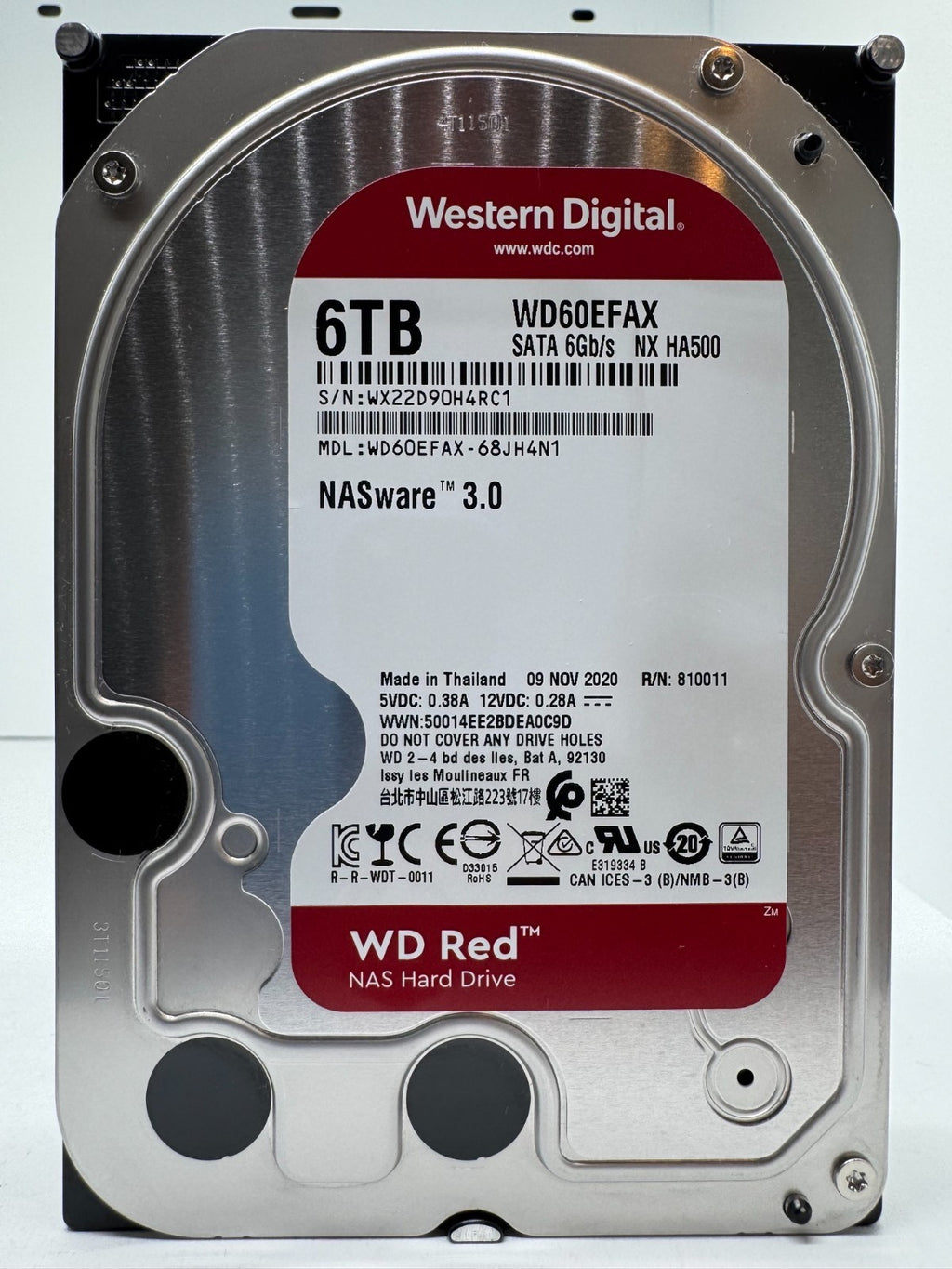 Western Digital WD RED WD60EFAX 6TB interne Festplatte 5400 RPM SATA3