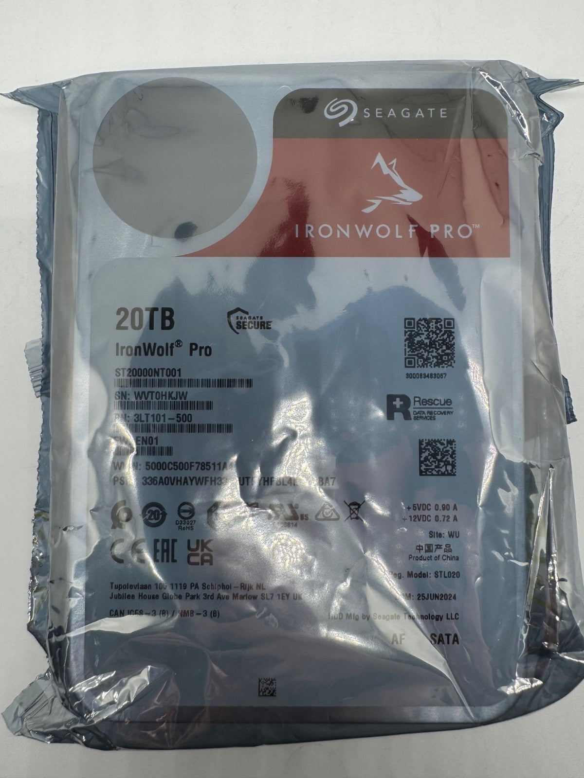 Seagate IronWolf Pro ST20000NT001 NAS HDD 20TB 3,5 Zoll SATA3 CMR 20 TB