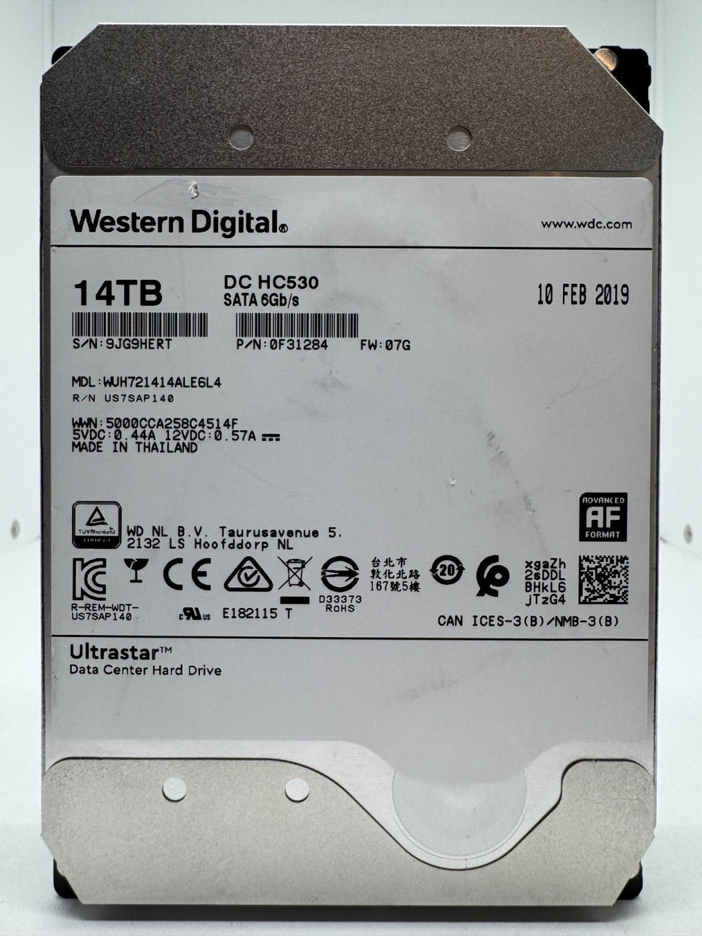 Western Digital Ultrastar DC HC530 14TB Festplatte SATA3 WUH721414ALE6L4 -ERT