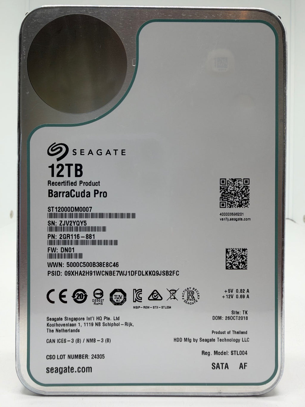 Seagate BarraCuda Pro 12TB interne Festplatte ST12000DM0007 SATA3 -QY5