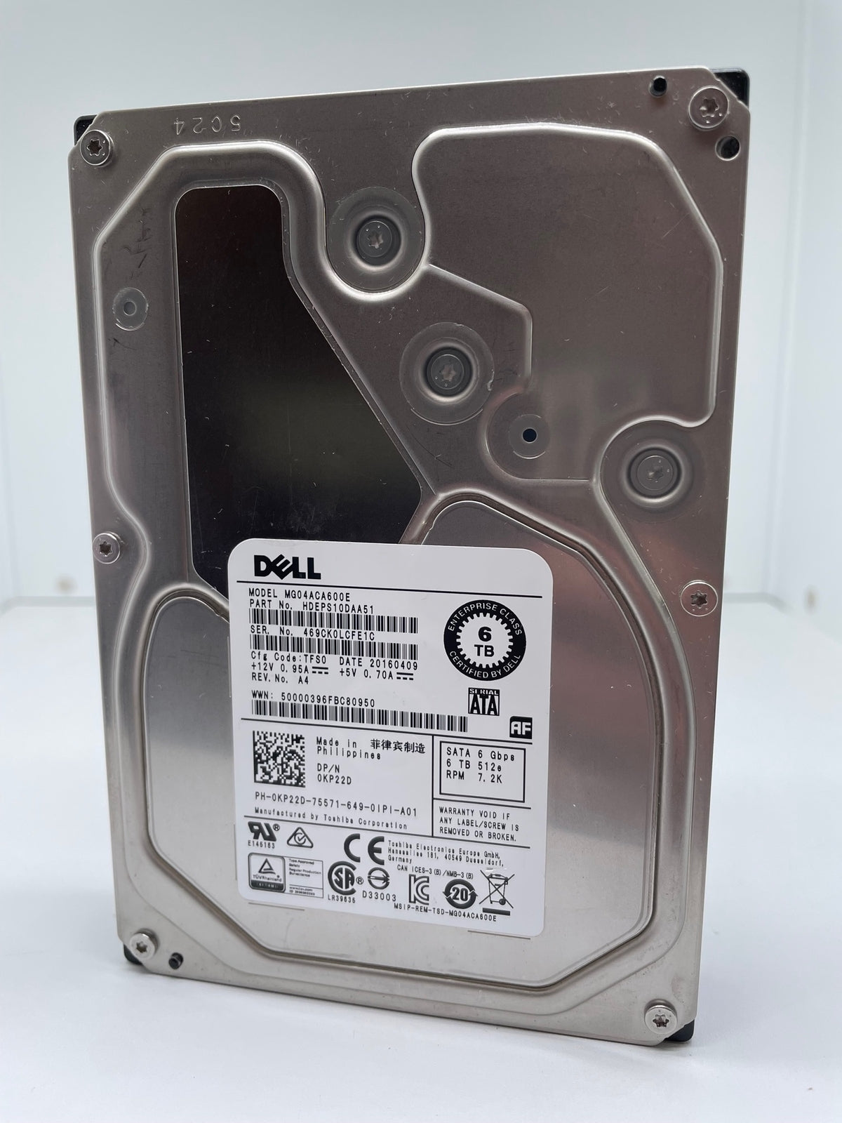 Toshiba MG04ACA600E Festplatte 6TB intern 3.5" SATA3 7200rpm 24/7 NAS-geeignet