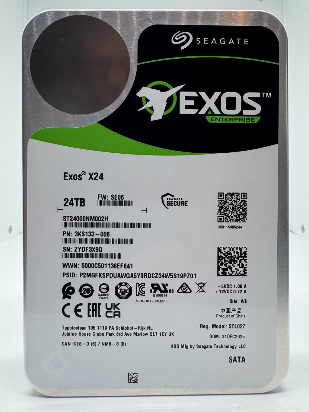 Seagate Exos X24 24TB interne Festplatte ST24000NM002H 3,5 Zoll SATA3 24 TB -06