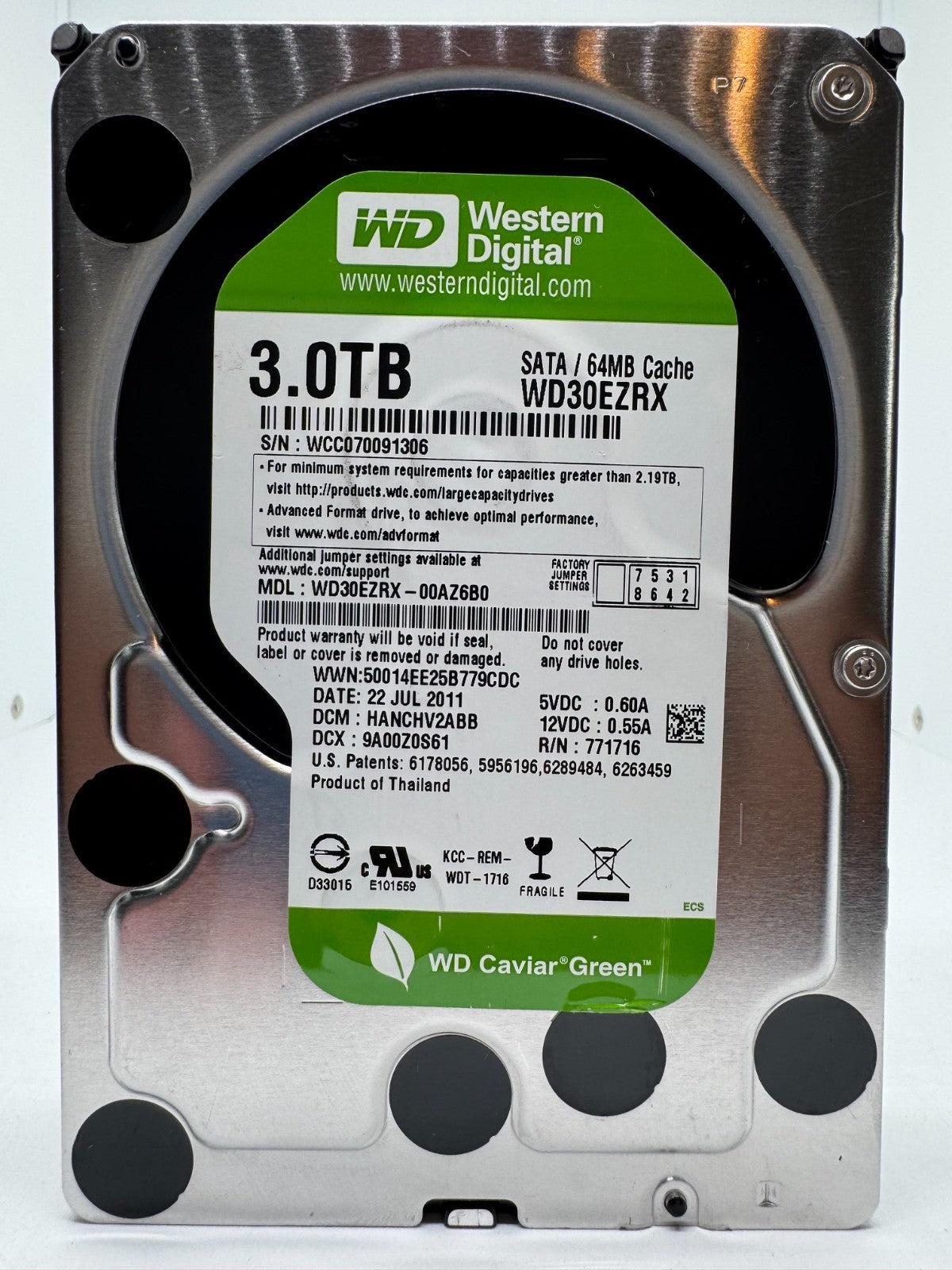 Western Digital WD30EZRX - WD Green 3TB Festplatte 5400RPM SATA 3 -3 TB