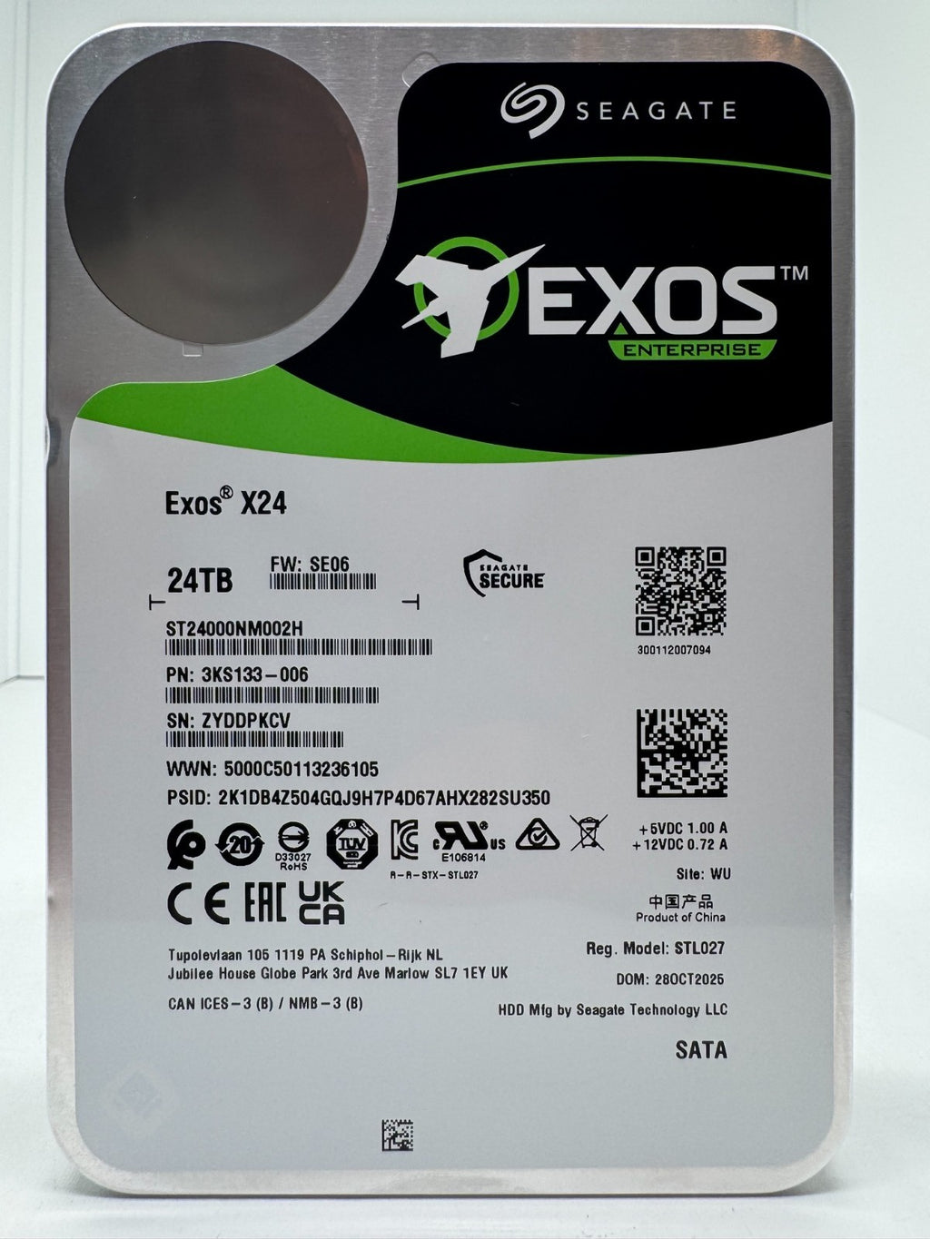 Seagate Exos X24 24TB interne Festplatte ST24000NM002H 3,5 Zoll SATA3 24 TB -KCV