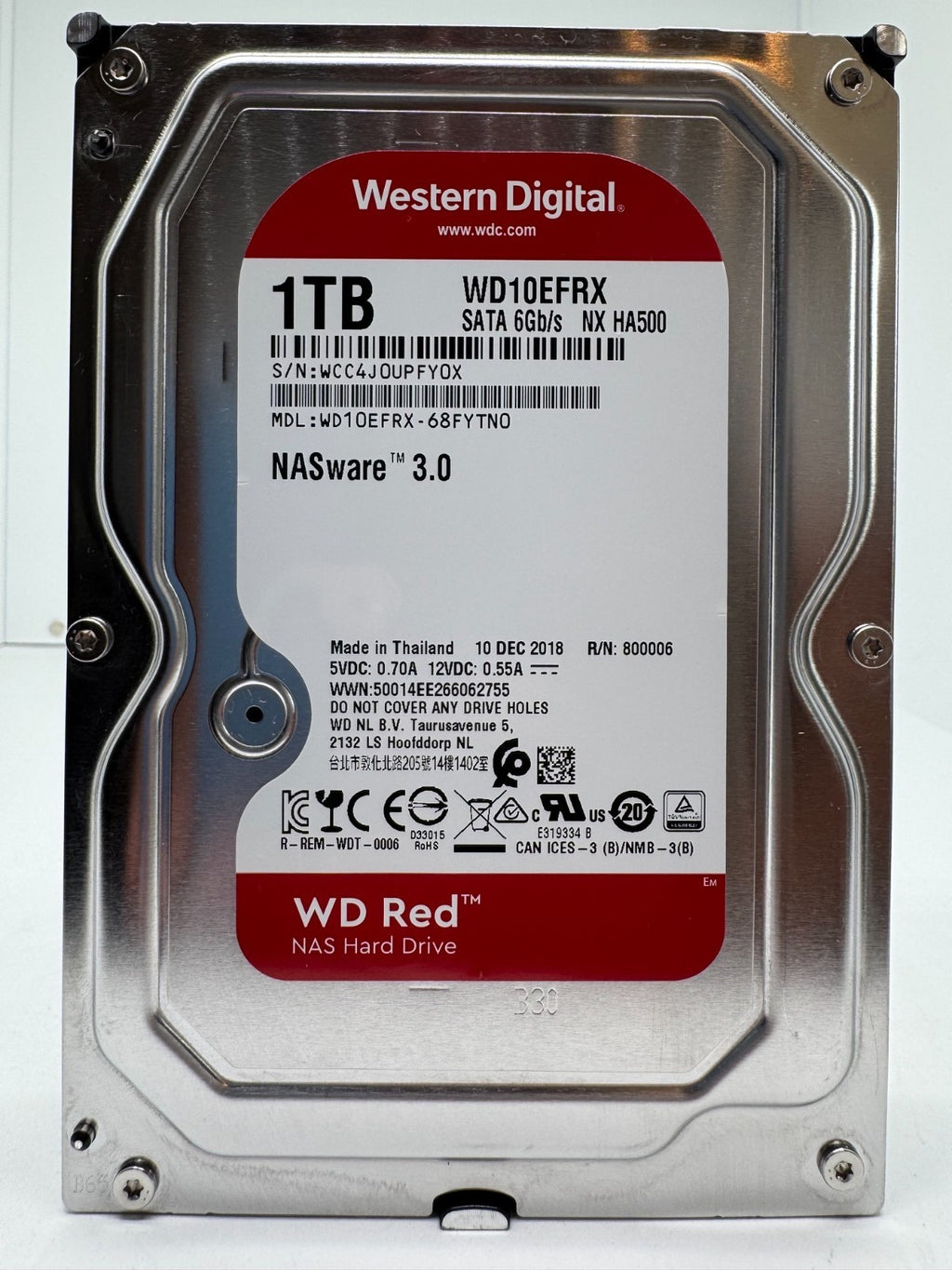Western Digital WD RED WD10EFRX 68FYTN0 - 1TB interne Festplatte 5400 RPM SATA3