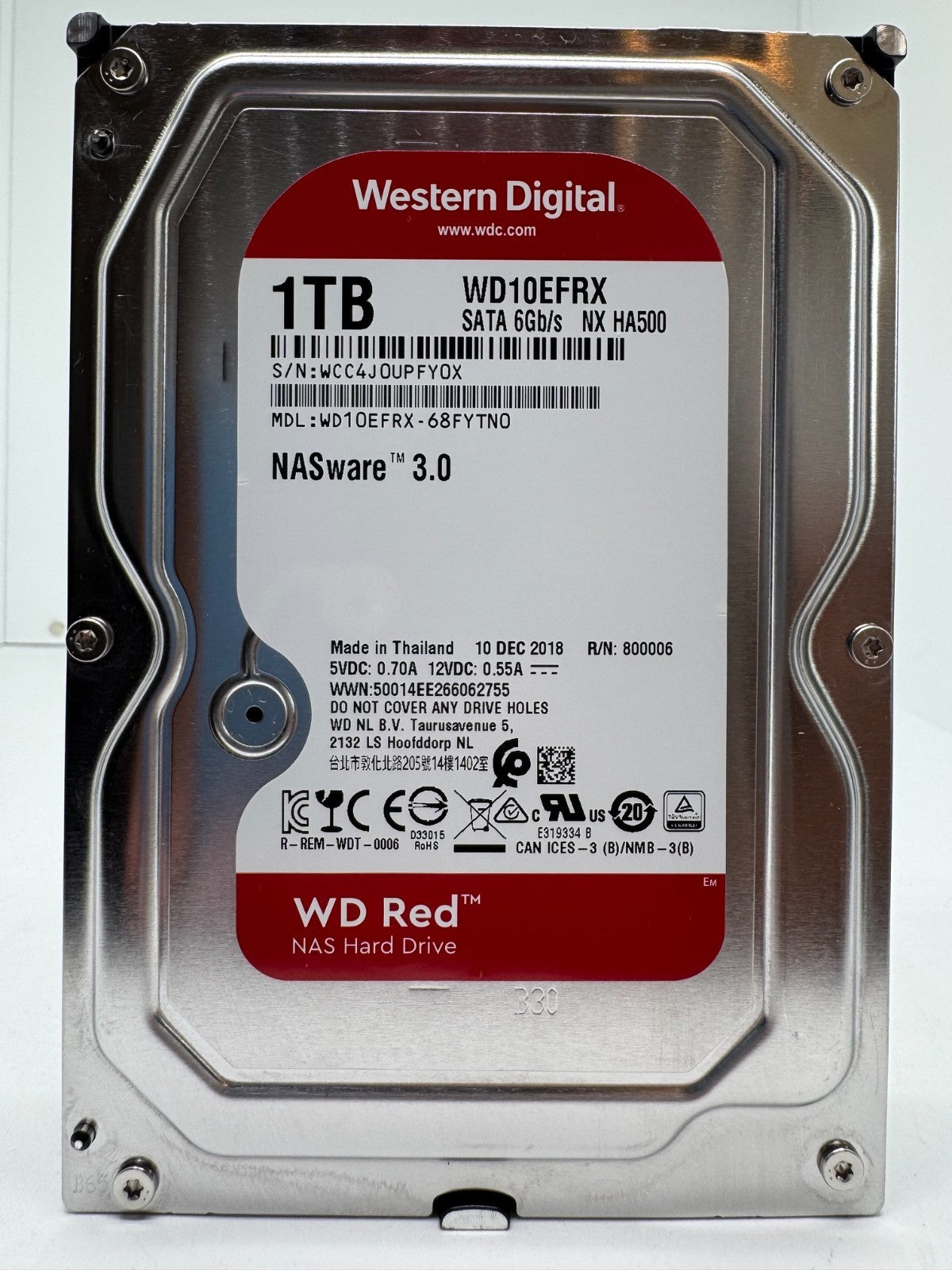 Western Digital WD RED WD10EFRX 68FYTN0 - 1TB interne Festplatte 5400 RPM SATA3