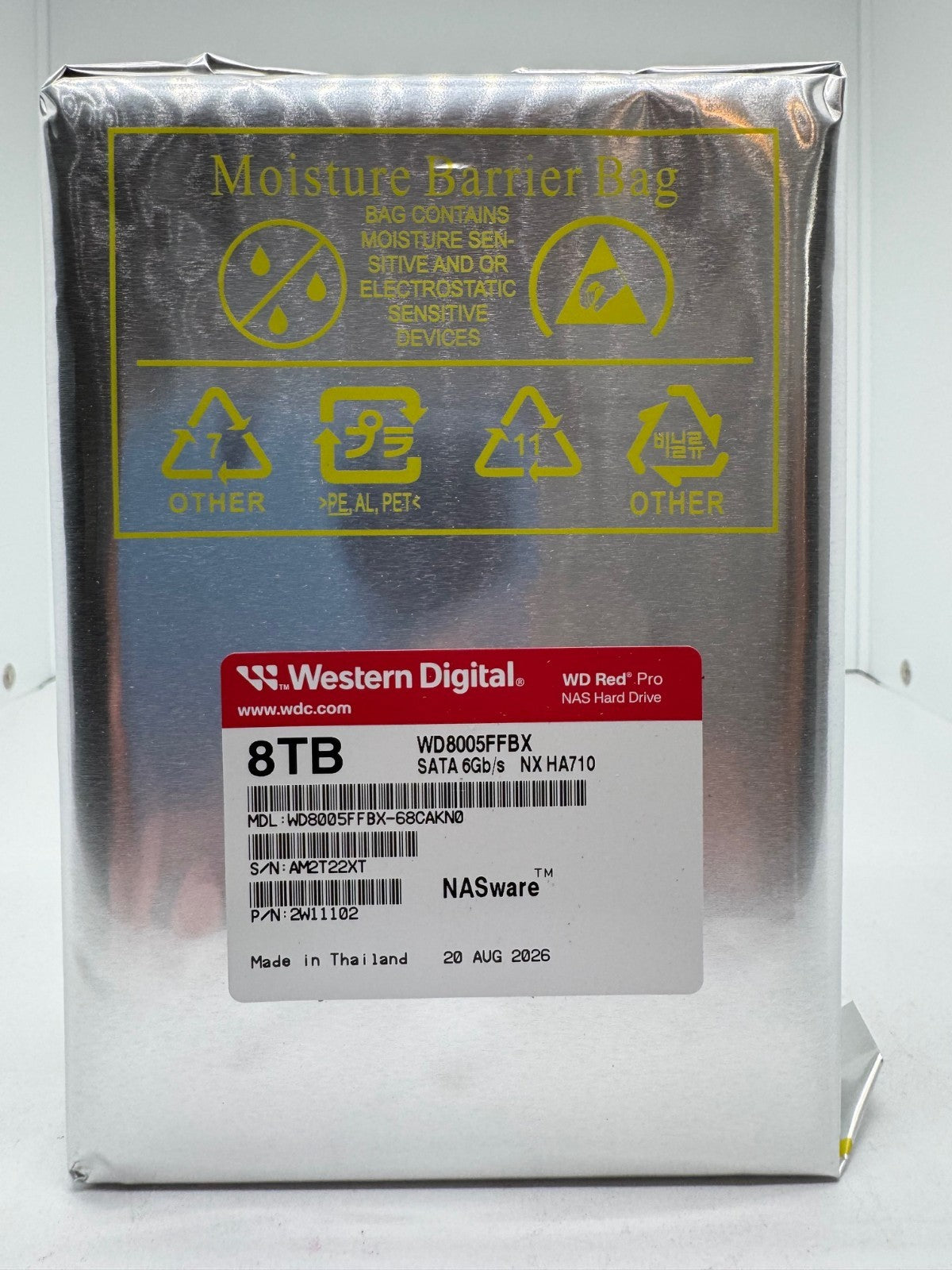Western Digital WD RED Pro WD8005FFBX 8TB interne Festplatte 7200 RPM SATA3 -2XT