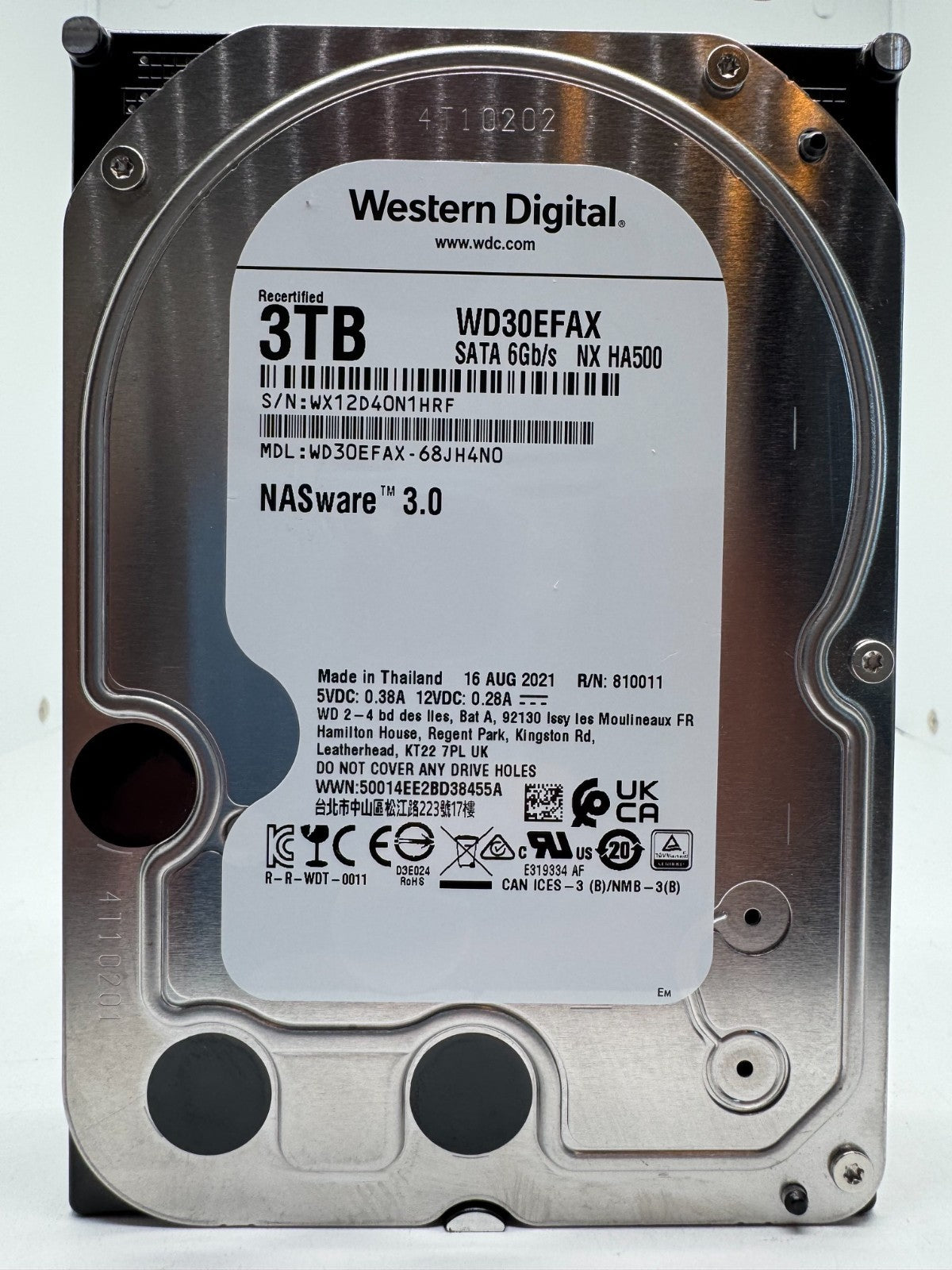 Western Digital WD RED WD30EFAX 68JH4N0 3TB interne Festplatte 5400 RPM SATA3