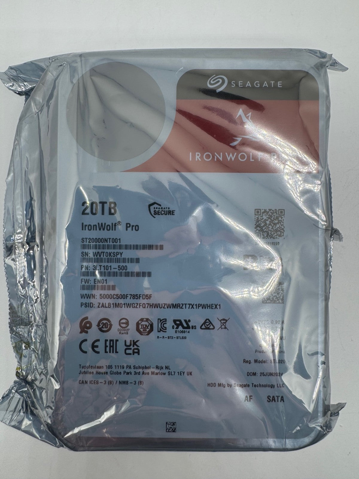 Seagate IronWolf Pro ST20000NT001 NAS HDD 20TB 3,5 Zoll SATA3 CMR 20 TB