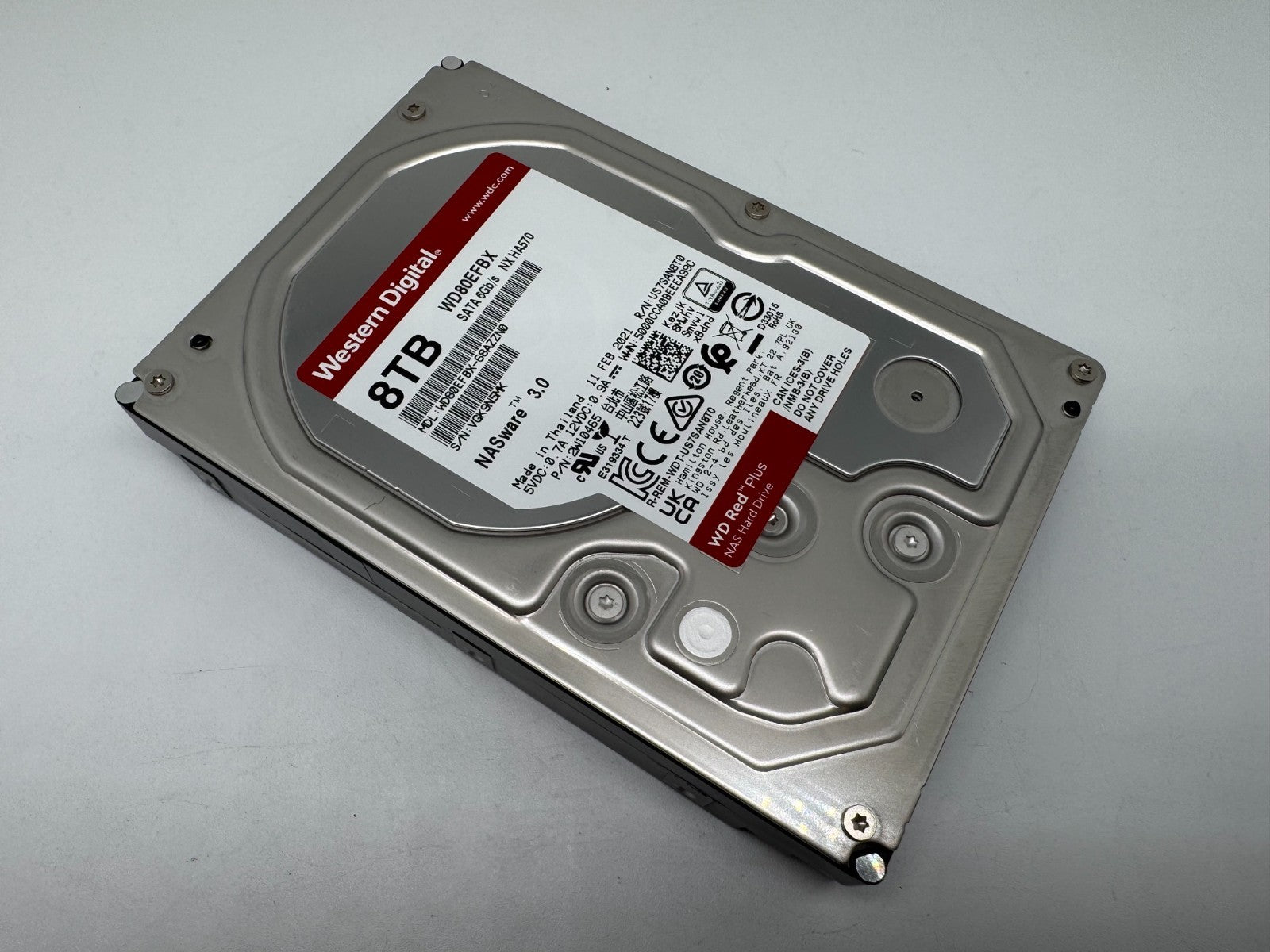 Western Digital WD RED Plus WD80EFBX 8TB interne Festplatte 7200 RPM SATA3