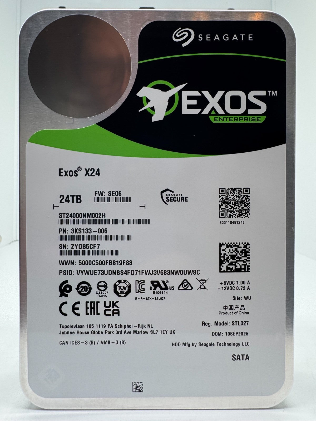 Seagate Exos X24 24TB interne Festplatte ST24000NM002H 3,5 Zoll SATA3 24 TB -06