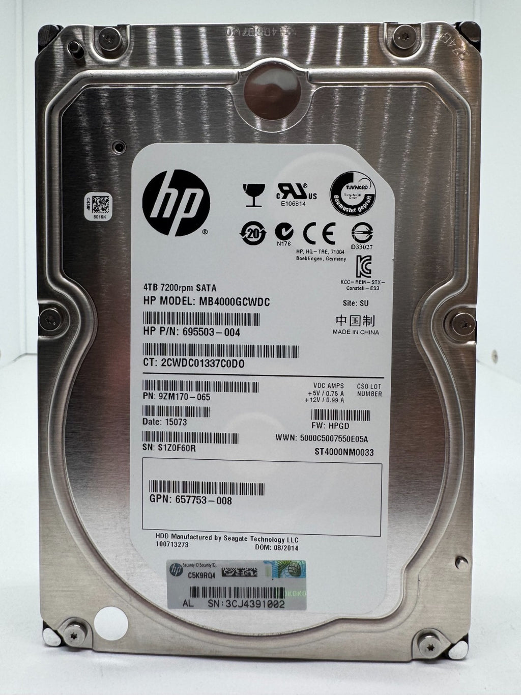 HP MB4000GCWDC 695503-004 interne Festplatte 4TB SATA3 3,5 Zoll