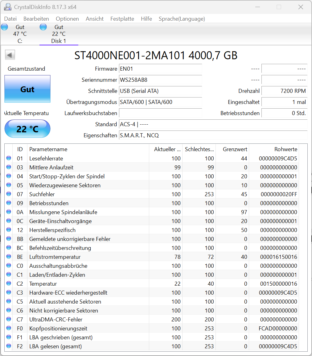Seagate IronWolf Pro NAS HDD ST4000NE001 - 4TB 3,5 Zoll SATA3 4 TB