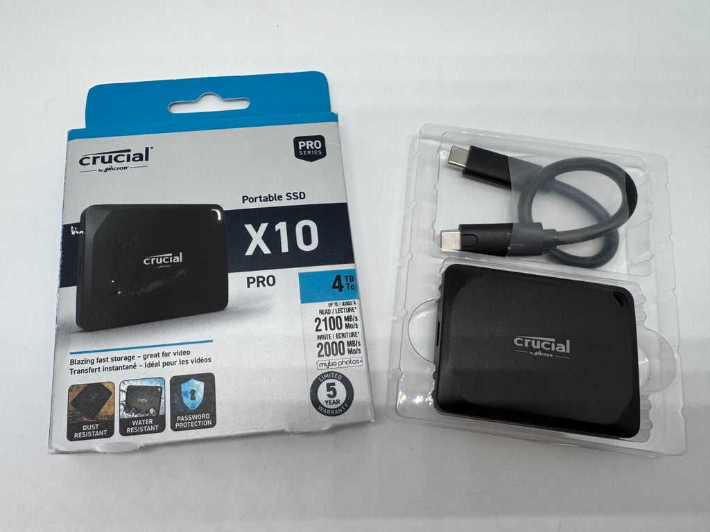 Crucial Portable SSD X10 Pro 4TB USB-C Tragbare externe SSD (CT4000X10PROSSD9)