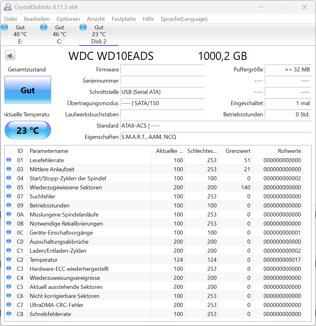 Western Digital Apple WD10EADS - WD Green 1TB Festplatte 5400RPM SATA - 1 TB