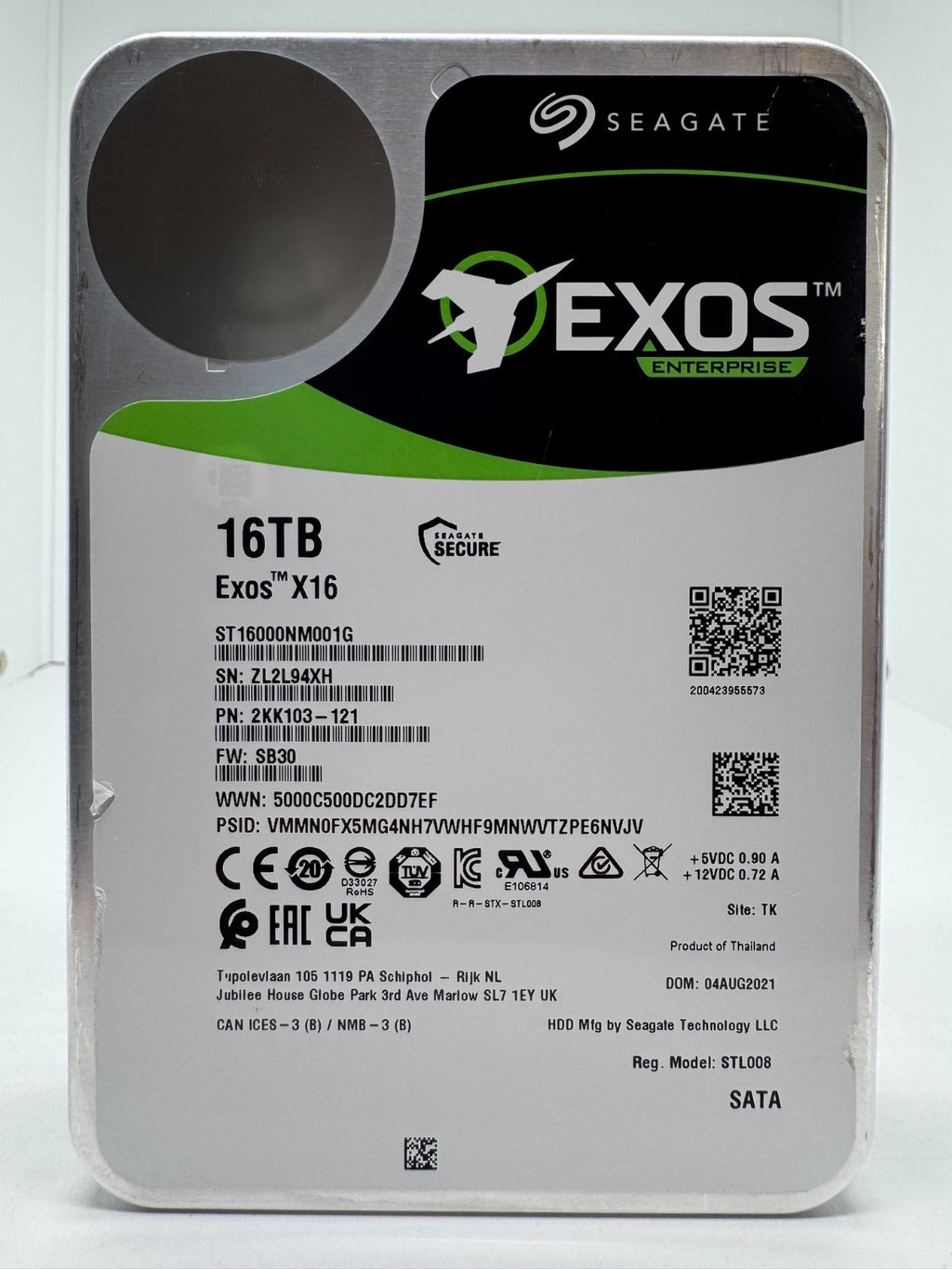 Seagate Exos X16 16TB interne Festplatte ST16000NM001G 3,5 Zoll SATA3 -4XH