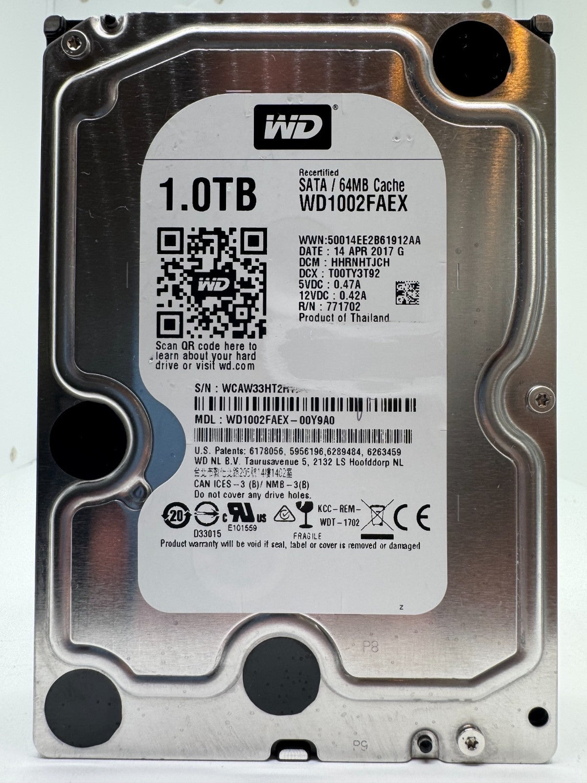Western Digital WD1002FAEX WD Black 1TB Festplatte HDD 7200 RPM SATA - 1 TB