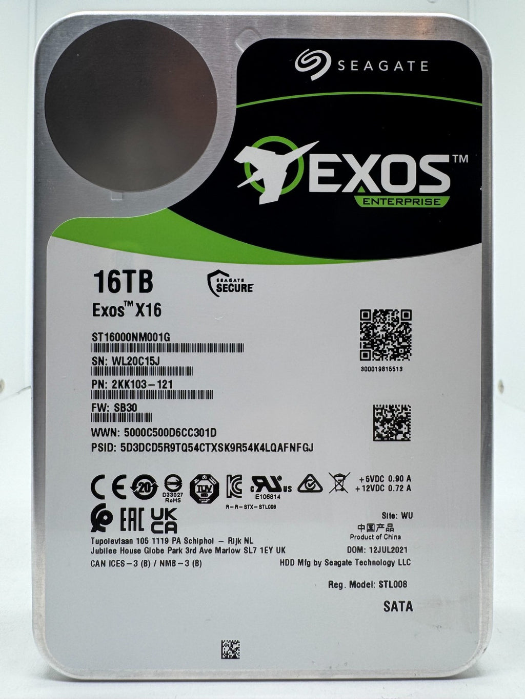 Seagate Exos X16 16TB interne Festplatte ST16000NM001G 3,5 Zoll SATA3 -15J