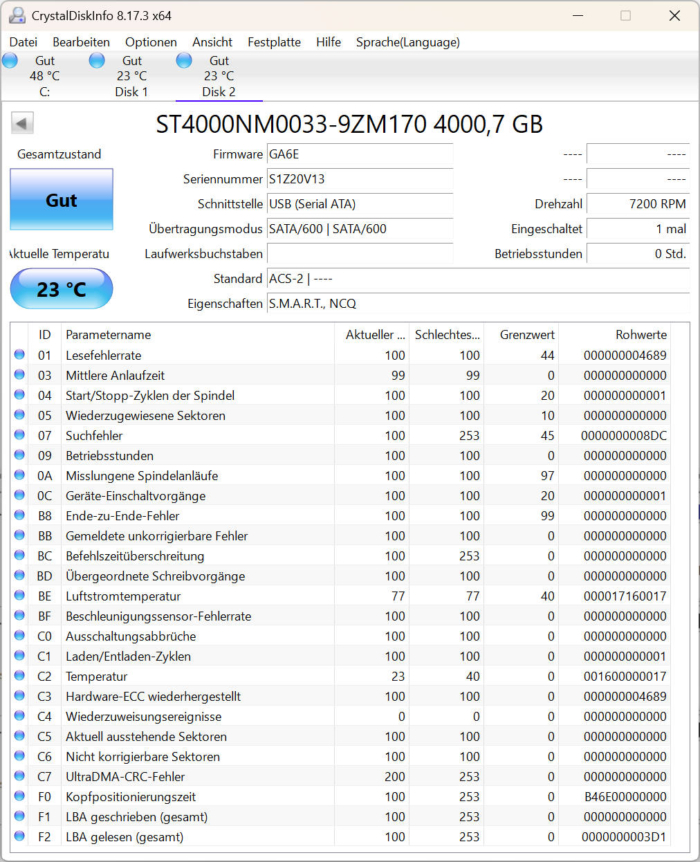Dell Seagate Constellation ES.3 4TB Interne Festplatte ST4000NM0033 3,5" SATA3