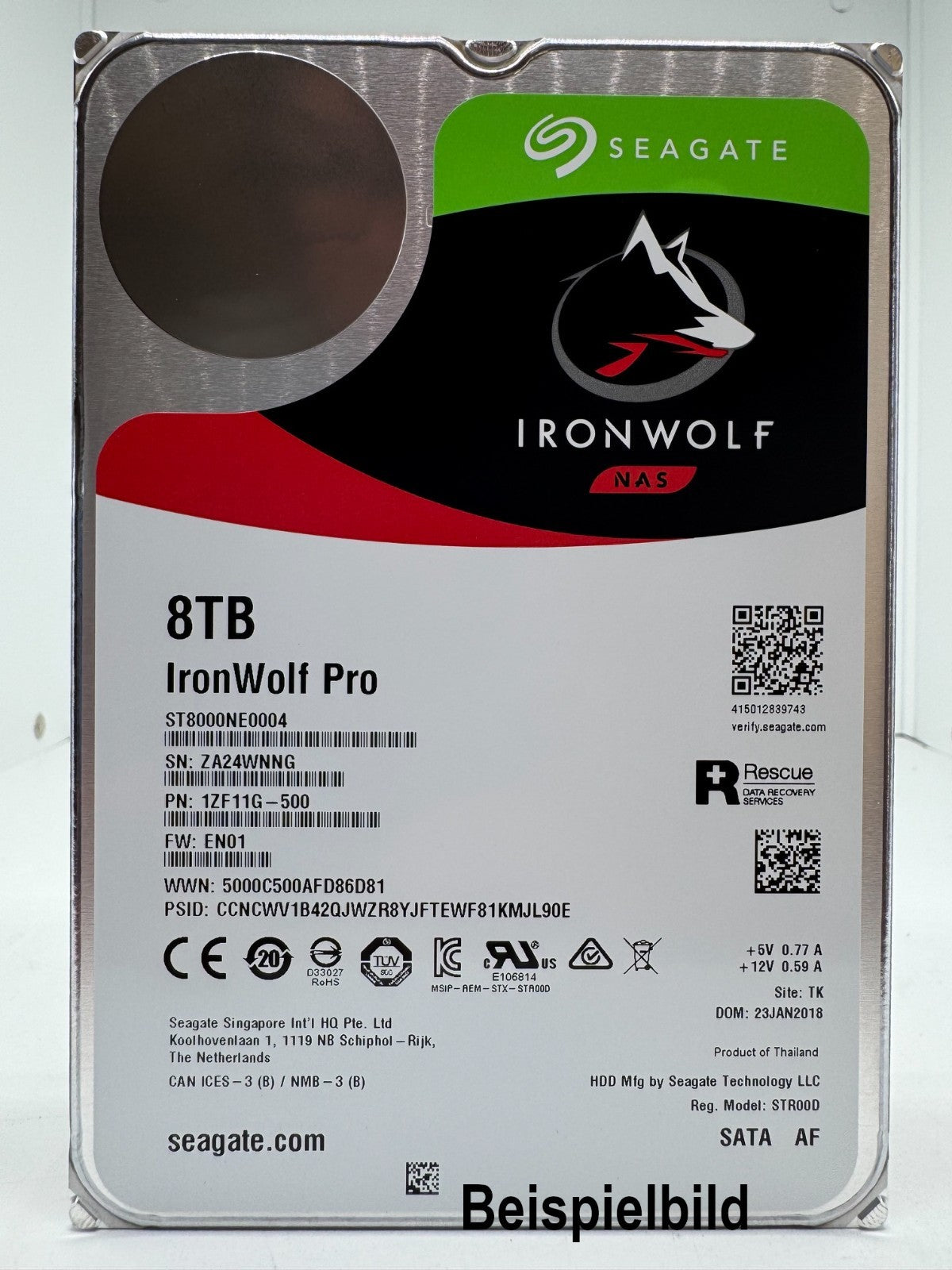 Seagate IronWolf Pro ST8000NE0004 NAS HDD - 8TB 3,5 Zoll SATA3 CMR 8 TB