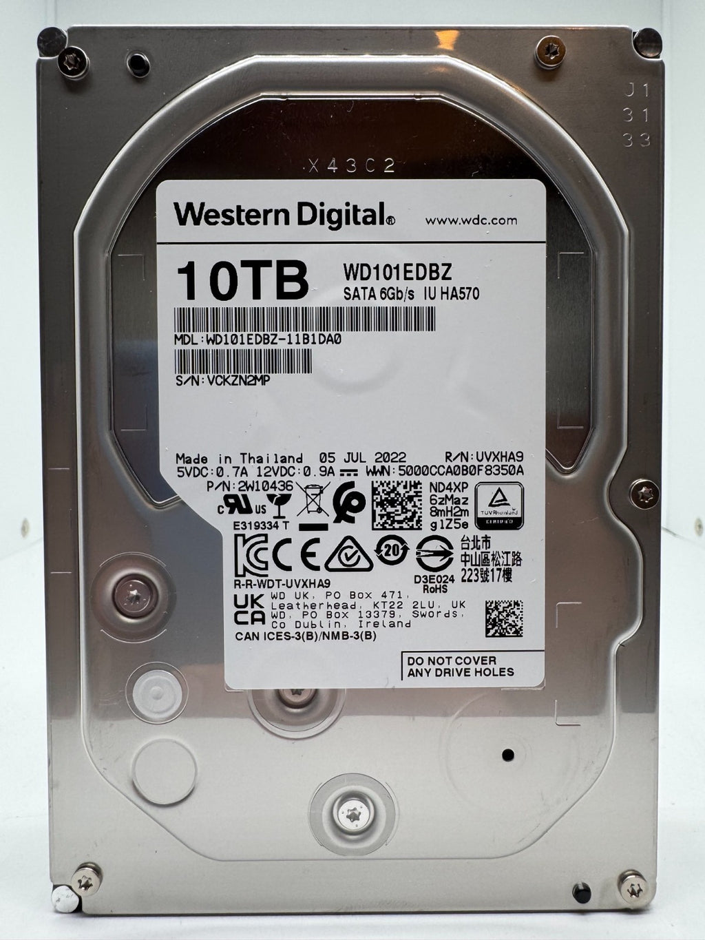 Western Digital WD WD101EDBZ 11B1DA0 - 10TB Festplatte HDD 7200upm SATA3 10 TB