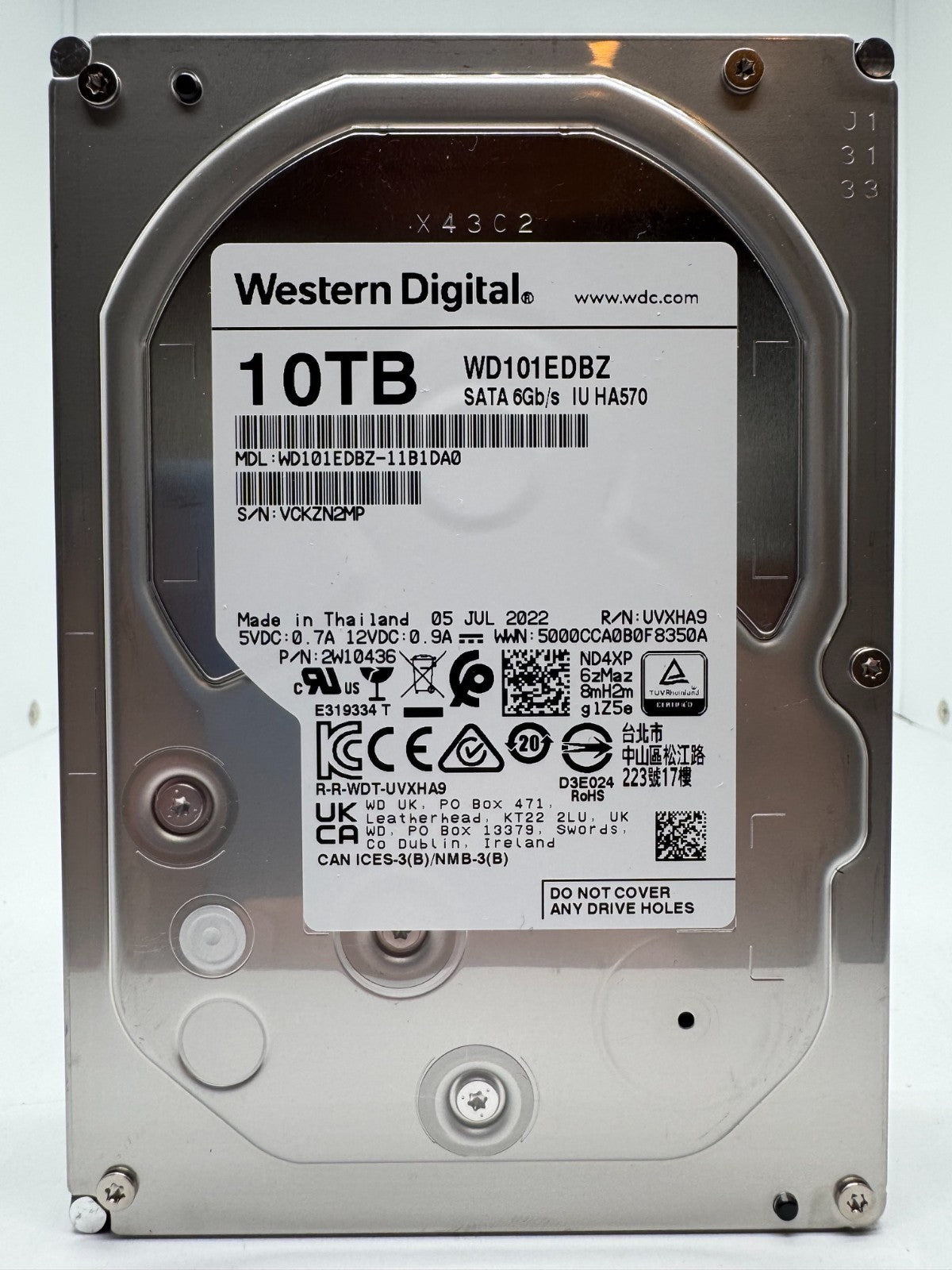 Western Digital WD WD101EDBZ 11B1DA0 - 10TB Festplatte HDD 7200upm SATA3 10 TB
