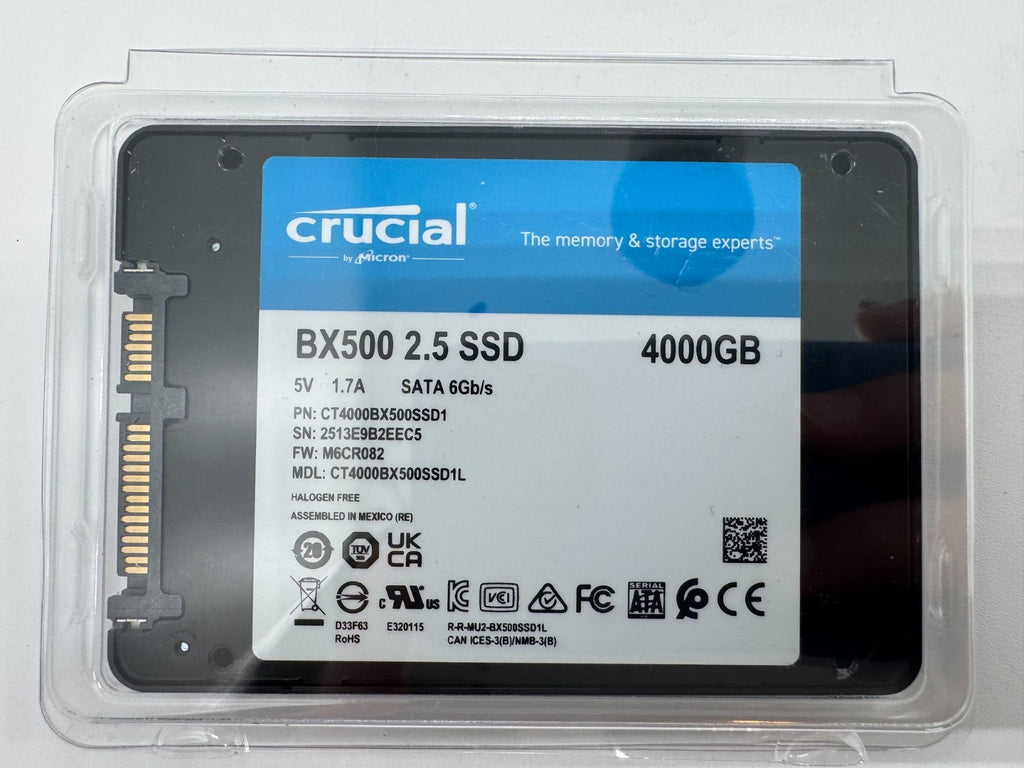 Crucial BX500 SSD 4TB 2.5 Zoll SATA 6Gb/s (CT4000BX500SSD1) 4 TB