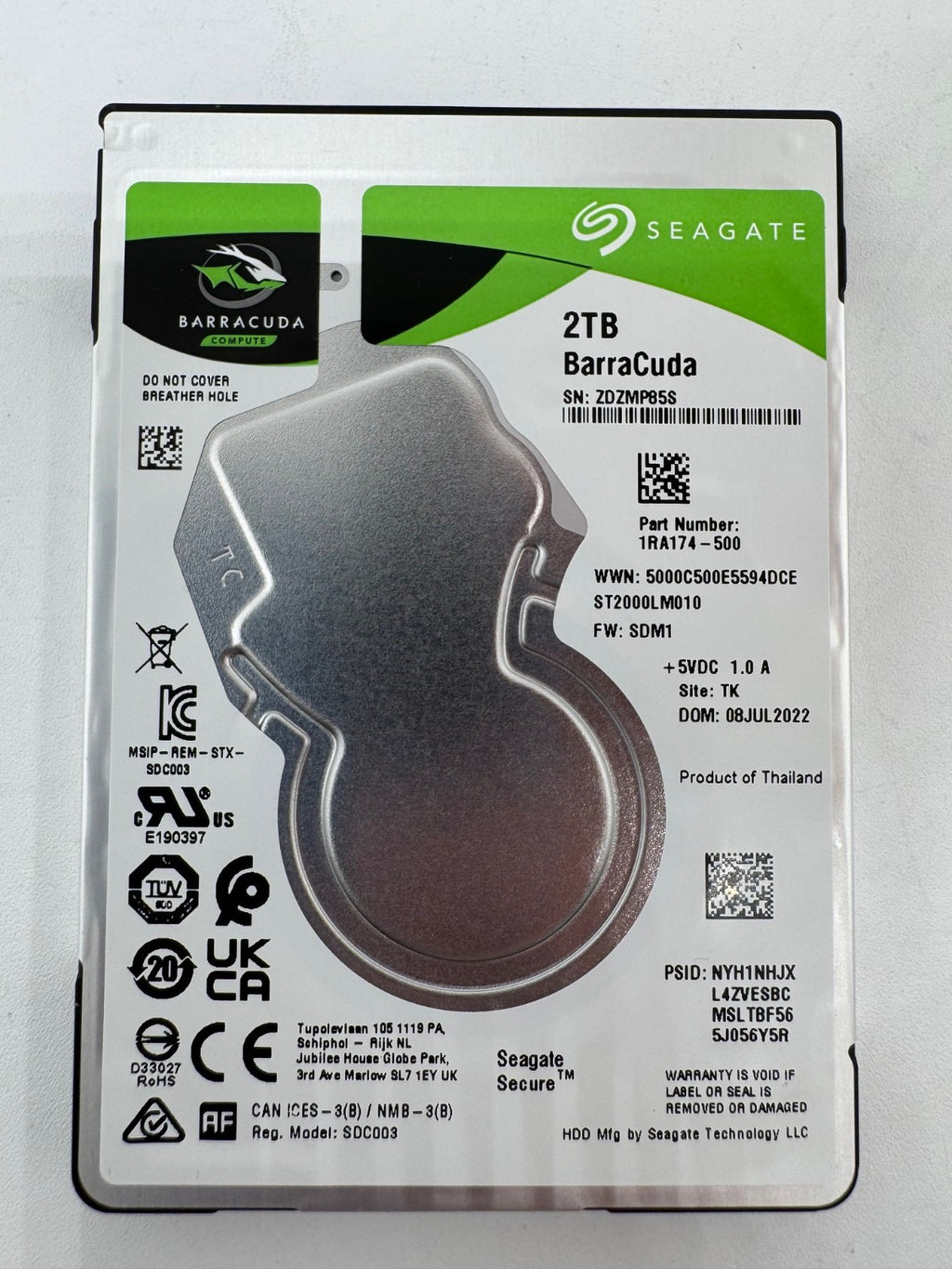 Seagate BarraCuda 2TB Interne Festplatte ST2000LM010 2,5" HDD SATA3