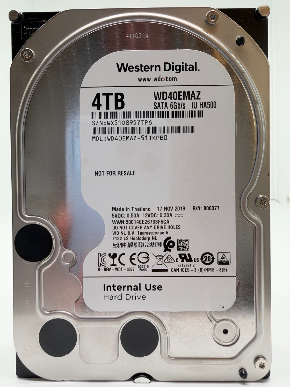 Western Digital WD40EMAZ 51TKPB0 interne Festplatte 4TB SATA3 HDD 3,5 Zoll TP6