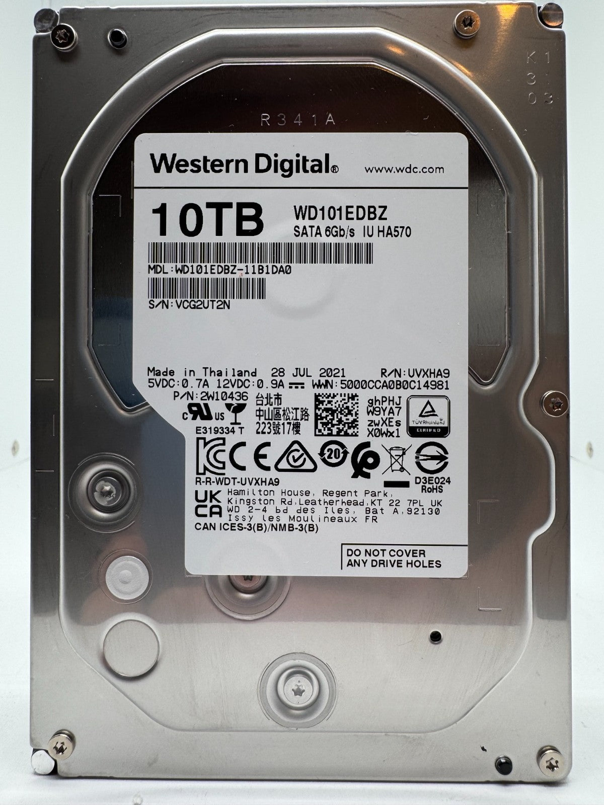 Western Digital WD WD101EDBZ 11B1DA0 - 10TB Festplatte HDD 7200upm SATA3 10 TB