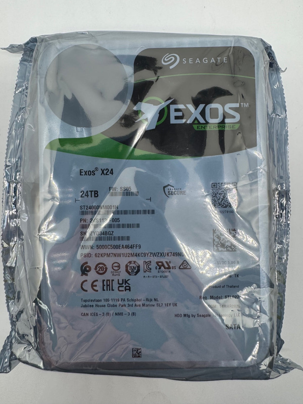 Seagate Exos X24 24TB interne Festplatte ST24000NM001H SED 3,5 Zoll SATA3 24 TB