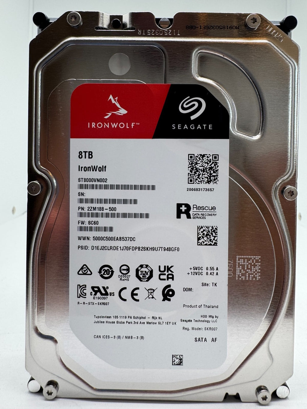 Seagate IronWolf ST8000VN002 NAS HDD - 8TB 3,5 Zoll SATA3 CMR 8 TB