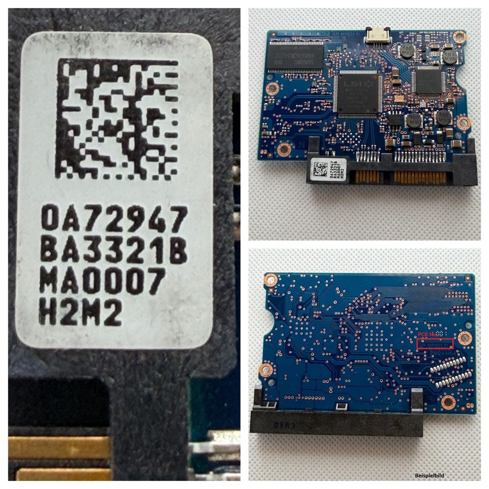 HITACHI HGST PCB Logic Board 220 0A90233 01 - Circuit Board - 0A72947 BA3321B