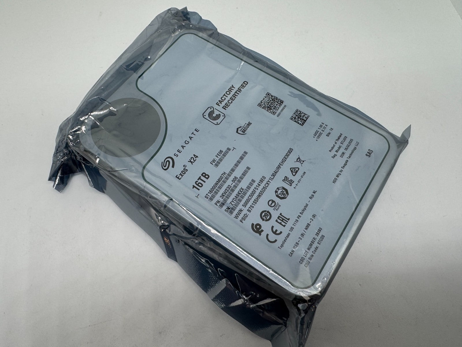 Seagate Exos X24 16TB interne Festplatte ST16000NM007H 3,5 Zoll SAS 16 TB -ref