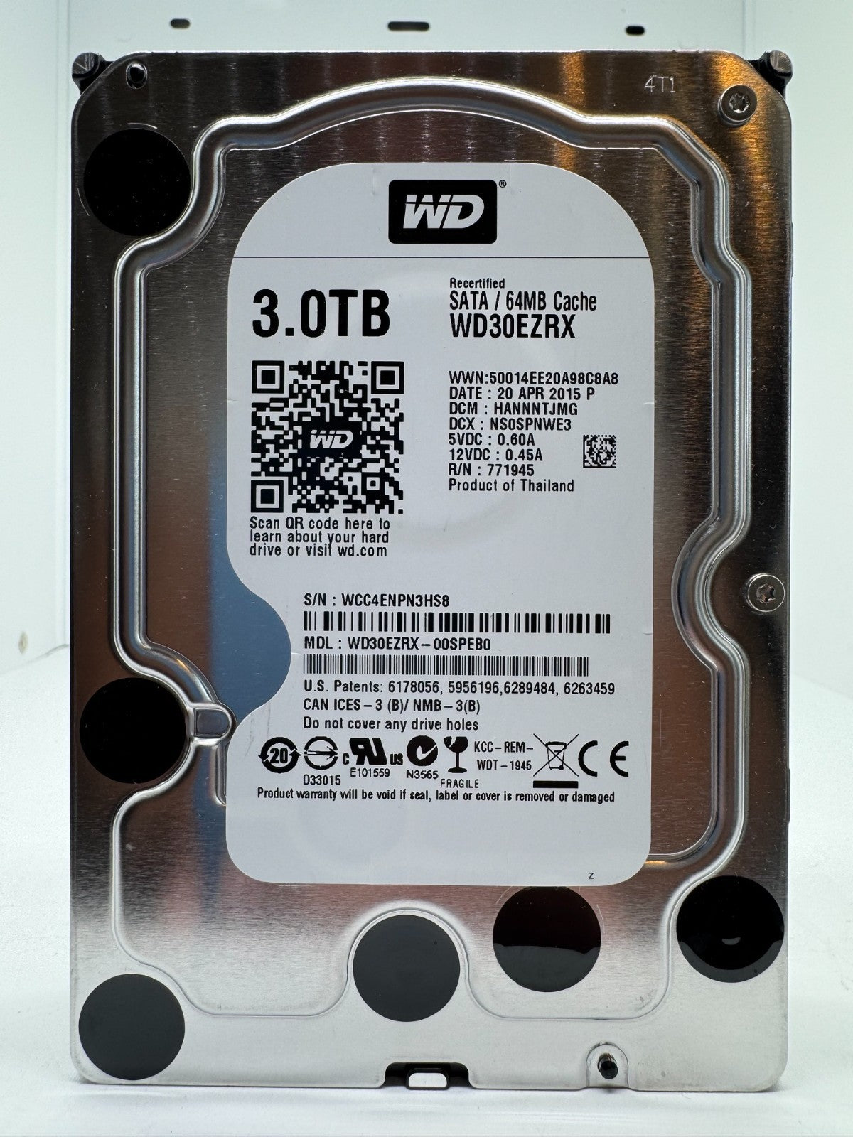 Western Digital WD30EZRX - WD Green 3TB Festplatte 5400RPM SATA 3 -3 TB -HS8