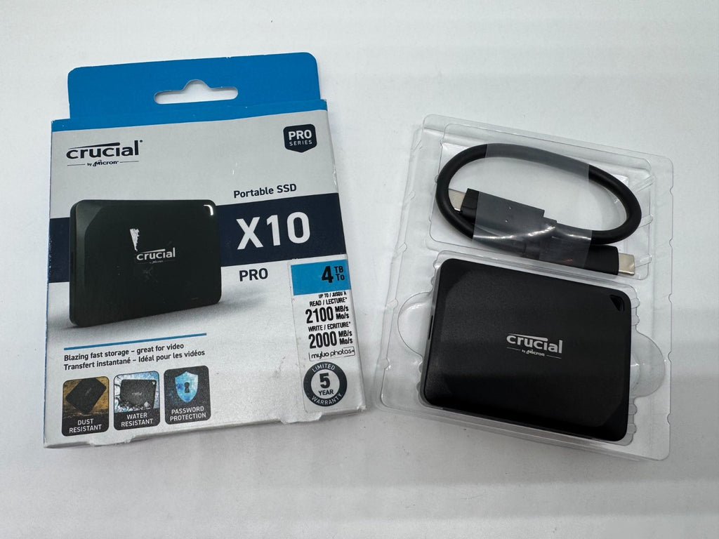 Crucial Portable SSD X10 Pro 4TB USB-C Tragbare externe SSD (CT4000X10PROSSD9)